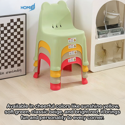 Backrest Kids Chair BPA Free Non Toxic plastics - Comfortable Chairs for study and play time