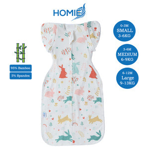(A) 2 in 1 Transitional Swaddle Cotton & Bamboo Material