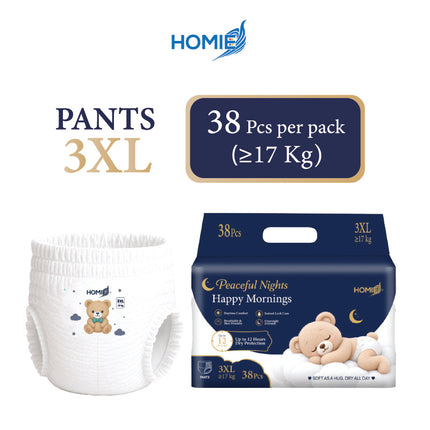 1 Pack HOMIE Peaceful Nights Happy Mornings Premium Diaper & Pants