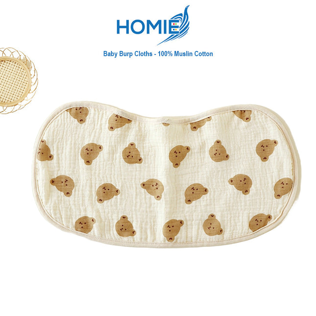 Baby Burp Cloths - 100% Muslin Cotton
