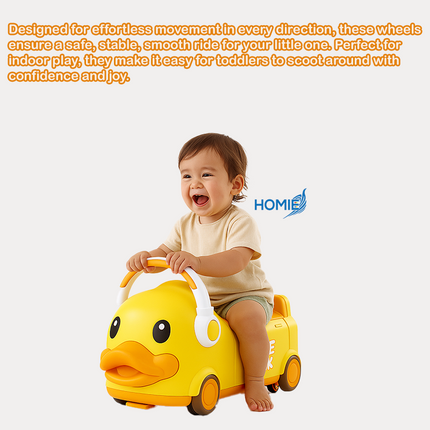 Yellow Duck Ride Music Slide Car (1 to 3 years old)