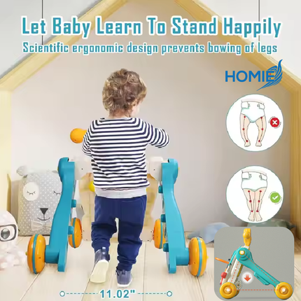 4 In 1 Walker Toy With Magnetic Drawing Board Musical Baby Rotating Walkers Toys