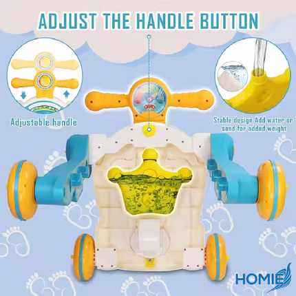 4 In 1 Walker Toy With Magnetic Drawing Board Musical Baby Rotating Walkers Toys