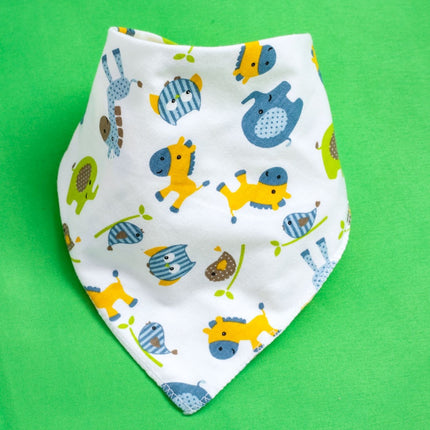 Triangle Baby Bibs with Cartoon Design 100% Cotton [Minimum Order 4]