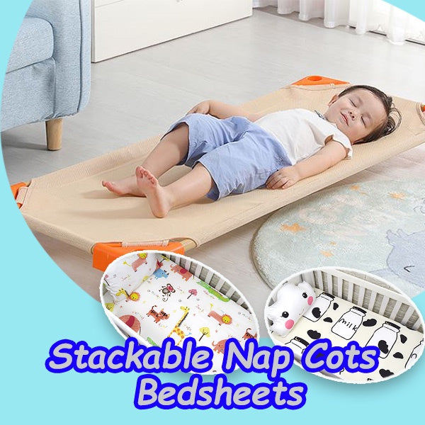 【Cot Sheet 60x135cm 】Cot Sheet for Stackable Cots for Preschool Daycare and Child Care