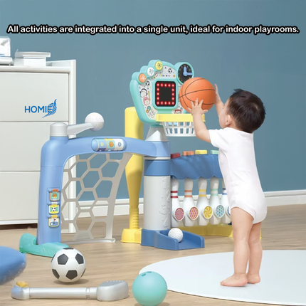 5in1 Sports Adventure Playset (Soccer, Basketball, Bowling, Golf, Baseball)