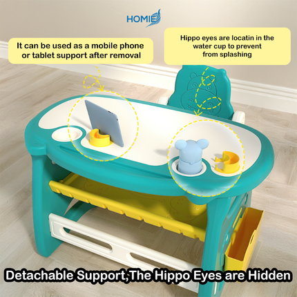 Kindergarten Kids Furniture Adjustable Study Desk and Chair Set