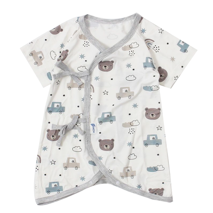 HOMIE 0-6m Bamboo Bodysuit Romper/Ribbon-side Romper