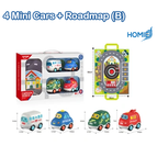 4 Mini Cars with Roadmap (B)