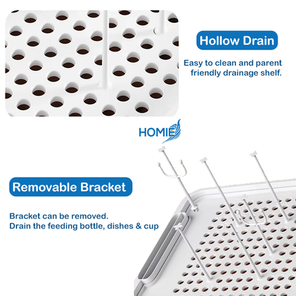 Milk Bottle & Feeding Storage Organizer with Dustproof Lid