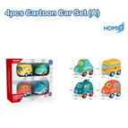 4pcs Cartoon Car Set (A)