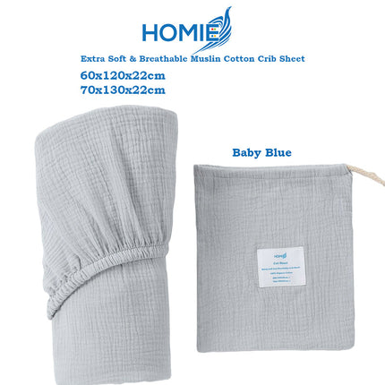 Cotton Crib Sheet (170x130cm and 60x120cm)