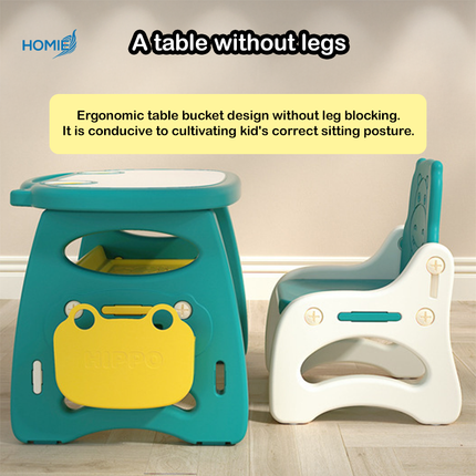 Kindergarten Kids Furniture Adjustable Study Desk and Chair Set