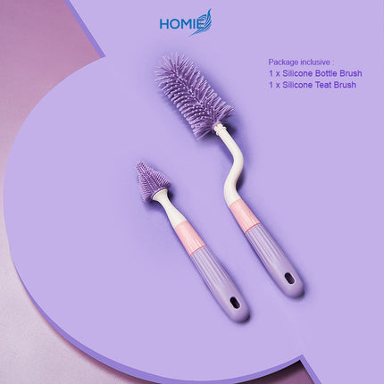 360° Silicone Baby Bottle Cleaning Brush (3in1)