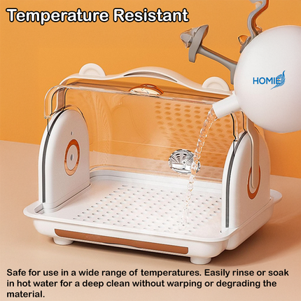 Milk Bottle & Feeding Storage Organizer with Dustproof Lid