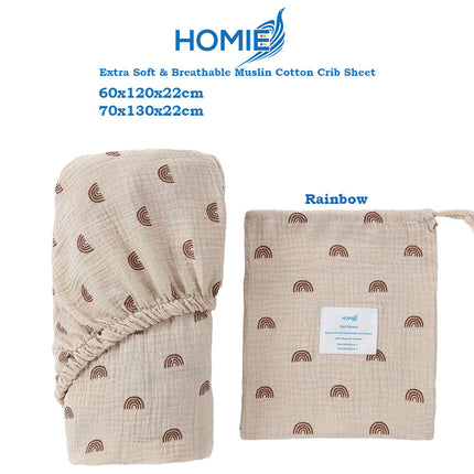 Cotton Crib Sheet (170x130cm and 60x120cm)