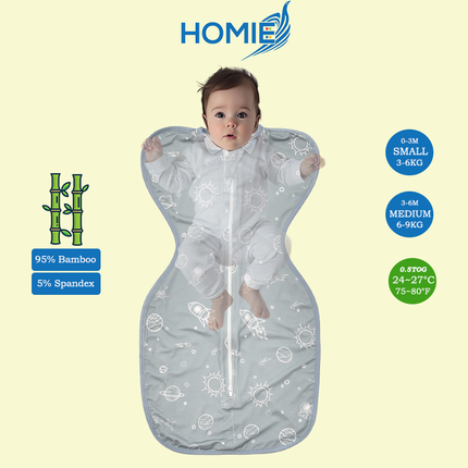ARMS UP SWADDLE AND SLEEPING BAG organic bamboo cotton infant sleep sack (Small and Medium Only)