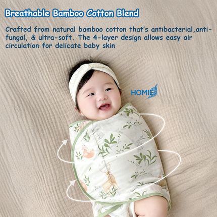 HOMIE Newborn Baby Swaddle Wrap-Baby Sleeping Bag (Thin & Anti-Startle Swaddles) Anti-Startle Design