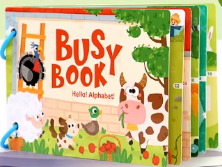 BUSY BOOK quiet book montessori sensory educational toy for toddlers (3 years+)