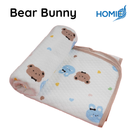 70x100cm HOMIE Organic Cotton Waterproof Diaper Changing Mat/DoubleSide 4Layer Powerful Urine Barrier