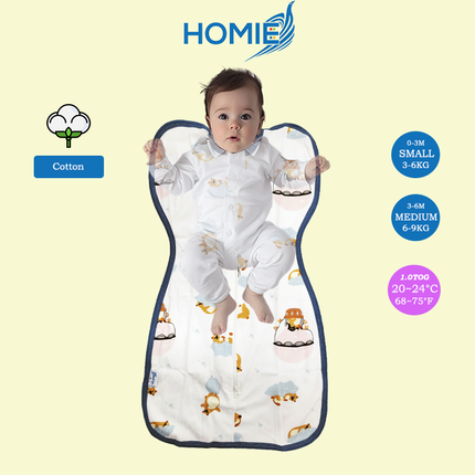 Swaddle and Sleeping Bag (Bamboo & Cotton) Small & Medium ONLY