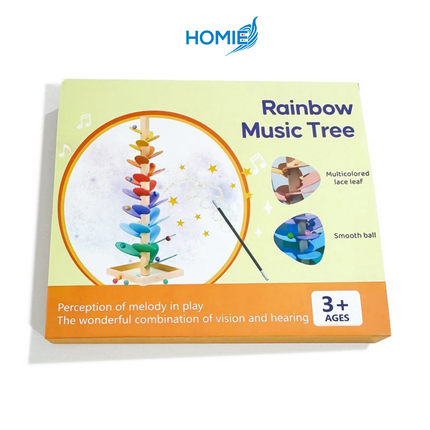 Rainbow Music Tree Toy marble run ball track educational toy