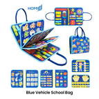 Blue Vehicle School Bag