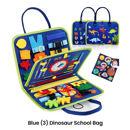 MONTESSORI BUSY BOARD BAG sensory toy for toddlers