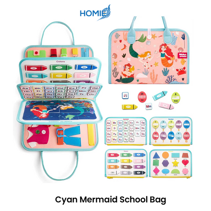 MONTESSORI BUSY BOARD BAG sensory toy for toddlers