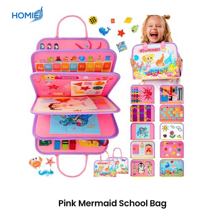 MONTESSORI BUSY BOARD BAG sensory toy for toddlers