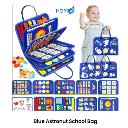 MONTESSORI BUSY BOARD BAG sensory toy for toddlers