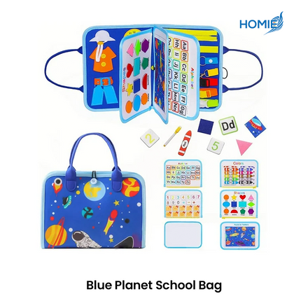MONTESSORI BUSY BOARD BAG sensory toy for toddlers