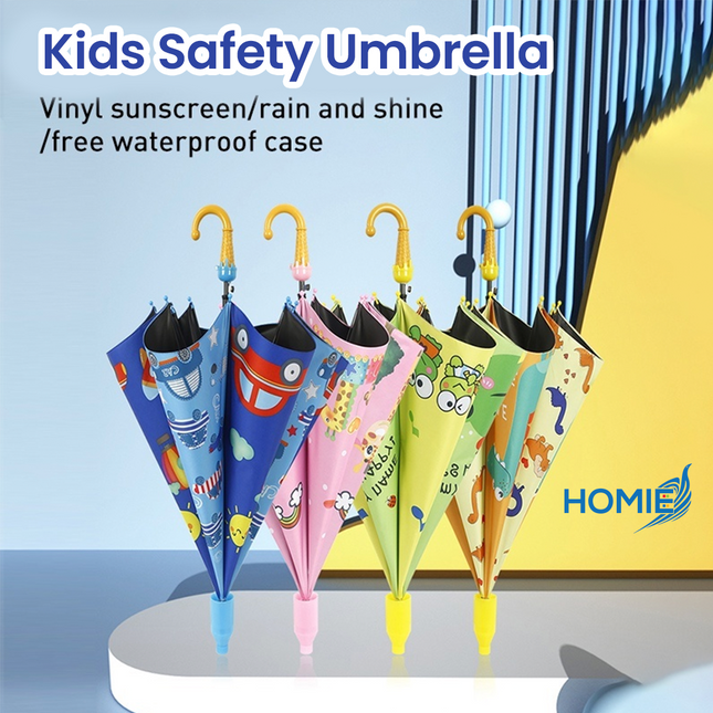 Vinyl sunscreen rain and shine portable Kid Umbreall (Free Waterproof Case)