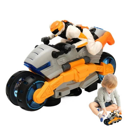 Stunt Motorcycle Toy with colorful and music (Electronic Stunt Toy)