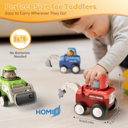 HOMIE Children Cars Press and Go Trucks (4 pcs Set)