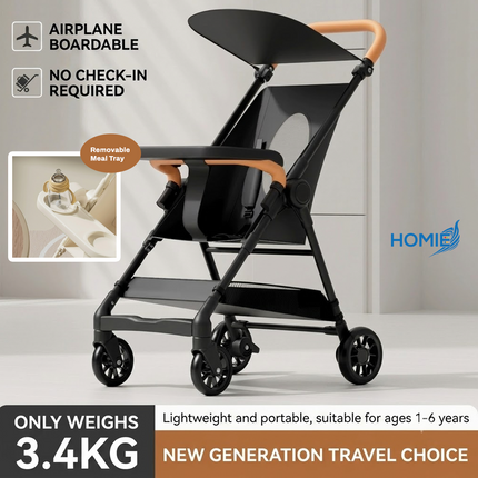 HOMIE Cabin Size Baby Stroller – Lightweight Compact Travel Pram