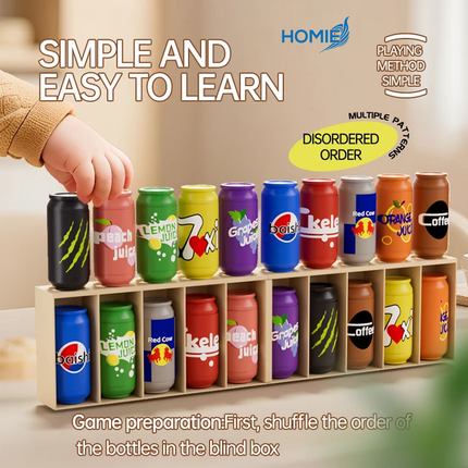 MINI SODA CAN MEMORY DRINK MATCHING GAME educational montessori color matching toy