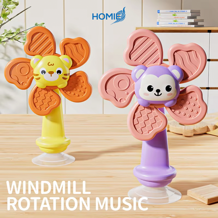 Spinning Flower Animal Character Toys