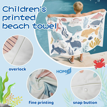 Quick-Dry Microfiber Bath Towel with Snap Buttons (80×130 cm)