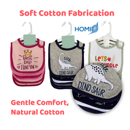 COTTON BIBS soft absorbent drool towel (5 pcs Set)