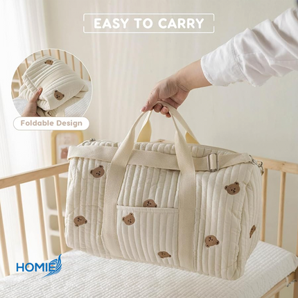Korean Embroidery Carton Mommy Bag
