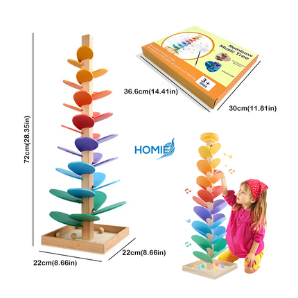 Rainbow Music Tree Toy marble run ball track educational toy