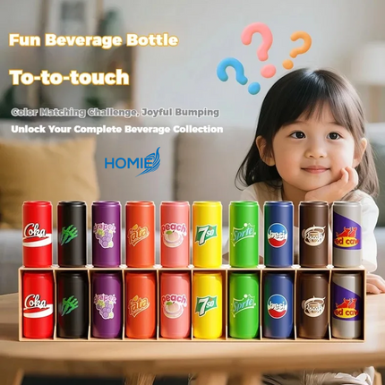 MINI SODA CAN MEMORY DRINK MATCHING GAME educational montessori color matching toy