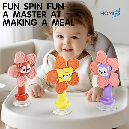 Spinning Flower Animal Character Toys