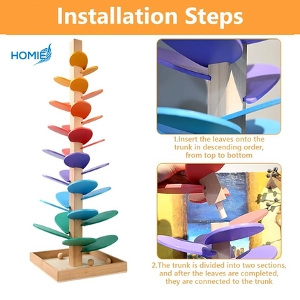 Rainbow Music Tree Toy marble run ball track educational toy