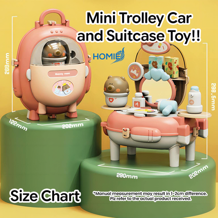 Mini Trolley Car and Suitcase Toy
