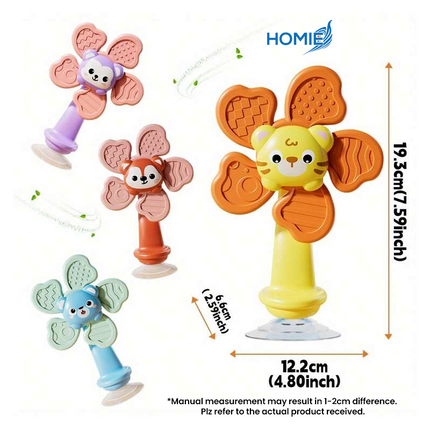 Spinning Flower Animal Character Toys