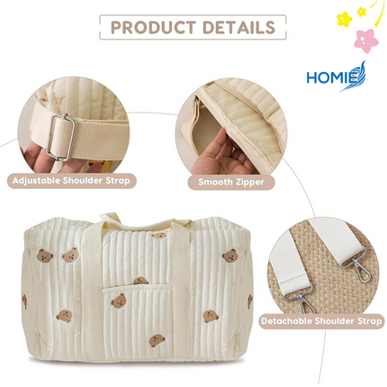 Korean Embroidery Carton Mommy Bag