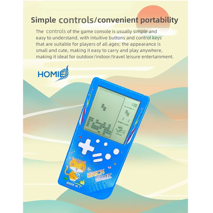 Game Console (6 Years and Above) Handheld Tetris Retro Console Toy for Kids