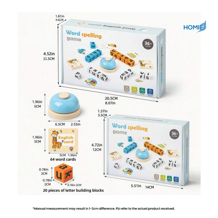Word and letter building blocks (3 to 6 years old)